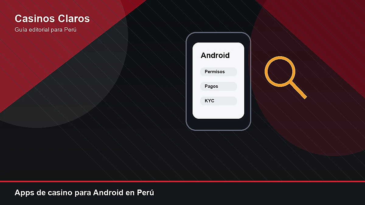 Usuario revisando permisos de una app de casino para Android en Perú