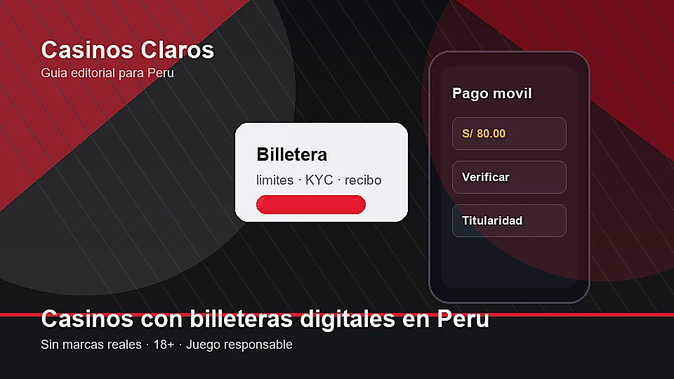 Jugador revisando una billetera digital antes de pagar en un casino online en Perú