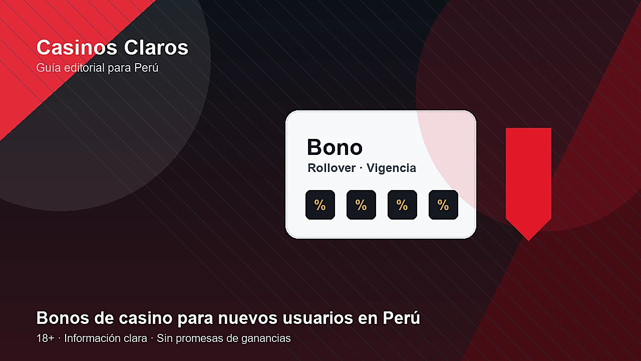 Usuario revisando condiciones de un bono de casino para nuevos usuarios en Perú