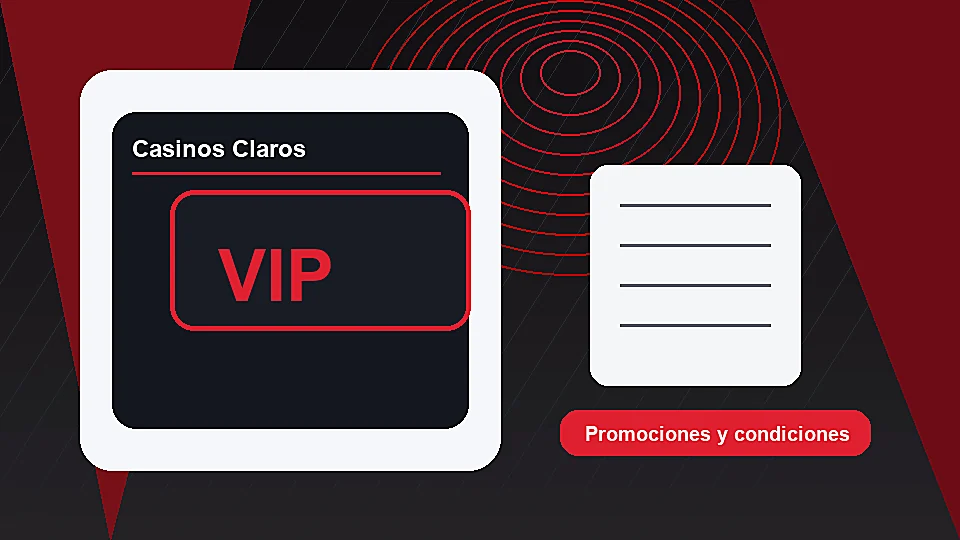 Tarjeta VIP abstracta junto a condiciones de bonos de casino online